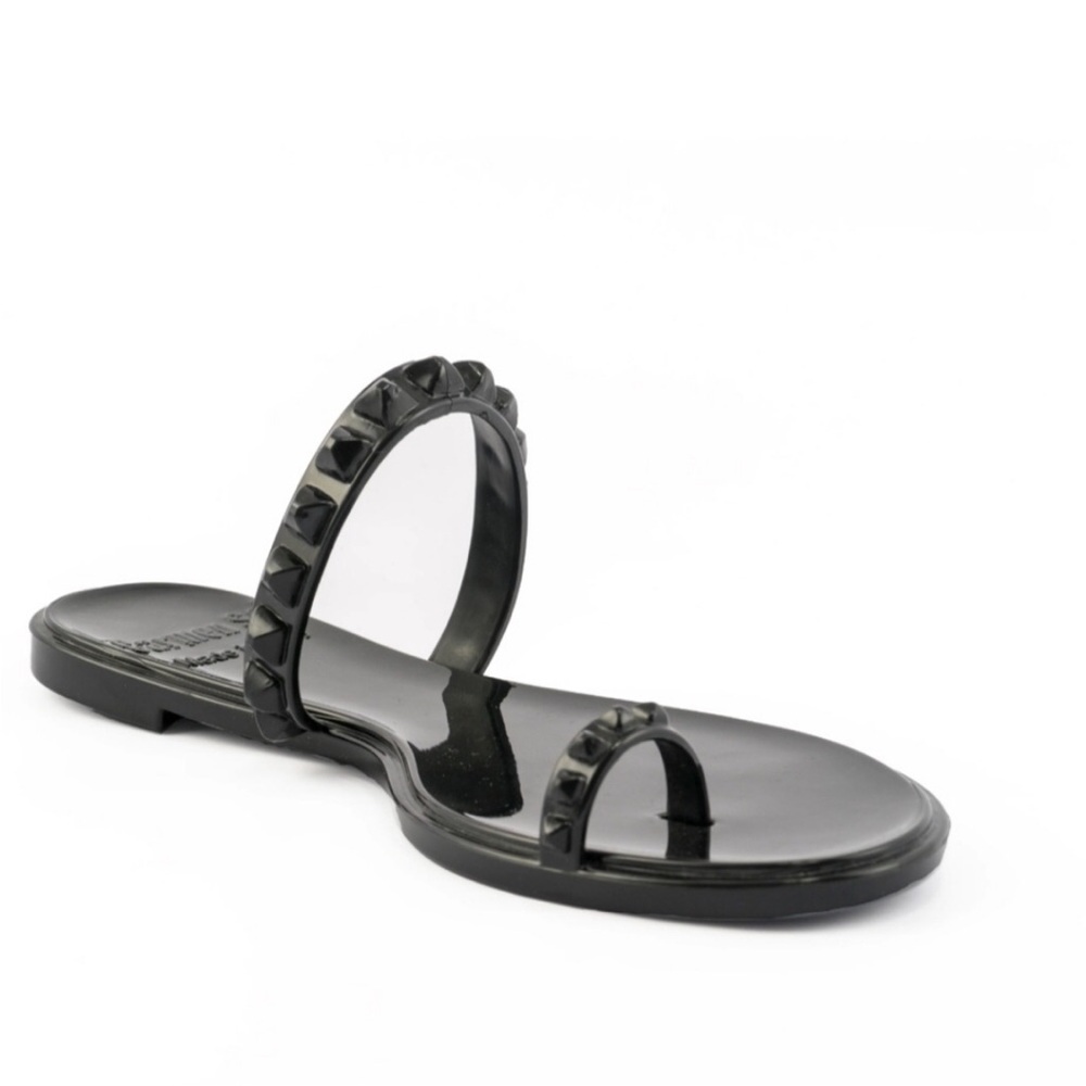Carmen Sol Black Jelly Women's Sandals Size 8